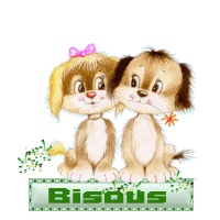 gif bisous chiens